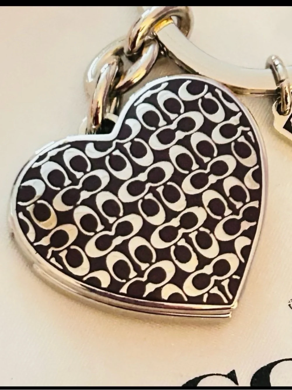 💰SOLD💰Coach Heart Picture Frame Keychain/ Bag Charm